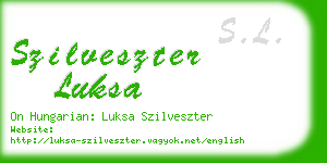 szilveszter luksa business card